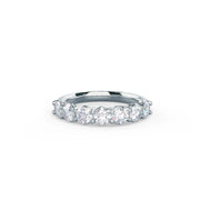 2.7mm Round Brilliant Cut 7 Stone Eternity Wedding Band Mapple Gems